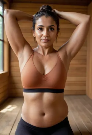 black yoga top, black yoga pants