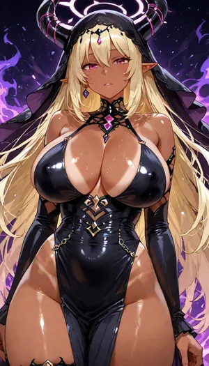 (Glossy liner anime style:1.8), masterpiece, 4K best quality, high quality, maximum details, high resolution, A cinematic wide shot of a dark sorcerer performing a powerful invocation. female dark Elf, natural, blonde hair, detailed eyes, large breasts, erect nipples bulge, tan lines, unclothed, multi-tonal blue energy—shifting from deep navy to bright neon cyan. High-fantasy aesthetic, magical aura, sharp focus, 8k, <lora:add-detail-xl:.8>, <lora:attractive_notrigger:.7>, <lora:detailed_notrigger:.8>, <lora:LCMTurboMix_Euler_A_fix:.7>