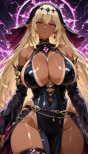 (Glossy liner anime style:1.8), masterpiece, 4K best quality, high quality, maximum details, high resolution, A cinematic wide shot of a dark sorcerer performing a powerful invocation. female dark Elf, natural, blonde hair, detailed eyes, large breasts, erect nipples bulge, tan lines, unclothed, multi-tonal blue energy—shifting from deep navy to bright neon cyan. High-fantasy aesthetic, magical aura, sharp focus, 8k, <lora:add-detail-xl:.8>, <lora:attractive_notrigger:.7>, <lora:detailed_notrigger:.8>, <lora:LCMTurboMix_Euler_A_fix:.7>