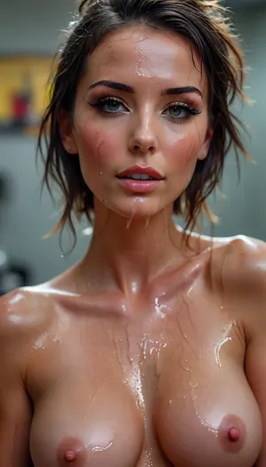 neonpunk style, 30 yo woman, Close up, cum covered, ((cum dripping off face and on chezt)), Stunning 30 year old woman, satin dress, .dark hair, dark tan, Erotic, sexy Seductive. beauty, but, woman, cum, on, face, <lora:attractive_notrigger:.6>, <lora:BUT_SDXL_SHS:.6>, <lora:RMSDXL_Darkness_Cinema:.6>, <lora:Vivid Midjourney mimic - XL SDXL v2.0:1.4>, <lora:JustCum:1.9>