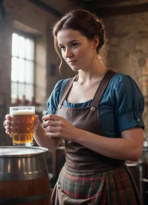 A Scottish woman brews traditional beer