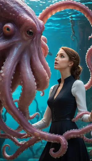 She's fucking an octopus