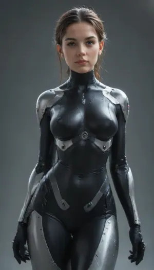 Woman, 30, super cute, absolute beauty, cyborgmech, exosuit, cyborg Ninja, <lora:aesthetic_anime_v1s:.8>, <lora:CyborgMechExosuit_v1.5:.8>