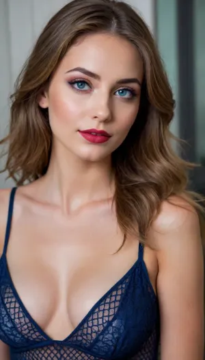 18 years old woman, (((Italian instagram model)), fair skin, cheeky smile, ((skin with high detail)), high quality, detailed skin texture, sexy open clothes, (very detailed hair), slender figure, very detailed body, (slender body:1.3), ((slender body)), (full body in the frame), (realistic), (long loose hair), ((neckline with an enlarged neckline)), insanely detailed, of the highest quality, (lipstick), eyeliner, blue eyes, (makeup), school), fishnet, dress