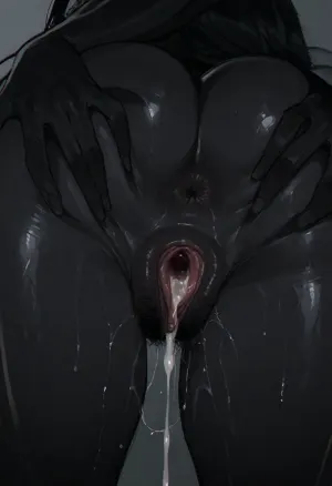 Alone africain girl, (black skin:1.8), with hand in her ass, (hairy pussy:1.3), pussy squirting, pussy cum, full 3/4 view, ratatatat74, <lora:ratatatat74-000050:.8>, <lora:MAYU SDXL:.8>