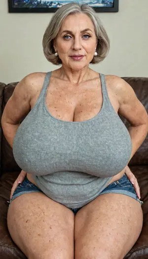 45 year old mom, (M.I.L.F), is at a casting couch trying out for a new porn movie. She is wearing knee shorts with a tank top tucked in. She is standing up straight with her legs spread., ((45 years old)), ((45 year old mom)), ((thick thighs)), ((hyper massive tear drop boobs)), ((extremely detailed 45 year old mom)), ((extremely detailed)), ((extremely real)), ((4k quality)), perfect, eyes, skin, blemish, detailed, longnips, <lora:polyhedron_all_sdxl-000004:2>, <lora:Saggo_XL:2>, <lora:sd_xl_dpo_lora_v1:2>, <lora:face_xl_v0_1:2>, <lora:longnipsxl:.5>