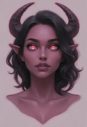 (2D, vector art, cel shaded:1.8), (thick outline:1.8), 1girl, solo, ((demon girl)), ((mature)), ((dark purple colored skin)), (huge horns), ((pink eyes, glow)), vibrant, energetic, <lora:outline_xl_kohaku_delta_spv5x:2>, <lora:detailed_notrigger:.8>, <lora:add-detail-xl:.8>