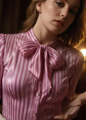 bow, blouse, strip, tease, <lora:56a206e8-def0-49c2-b599-66069ac558c5.TA_trained:.8>