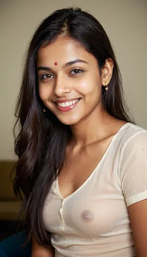 Indian girl, age 21, thin, in a college, cute, smiling, raw, lighting, overexposed, harsh, flash, seethru, <lora:frcoquetasfw:.8>, <lora:Rawfully Stylish v0.2_epoch_20:.8>, <lora:seethruv3_SDXL:.8>