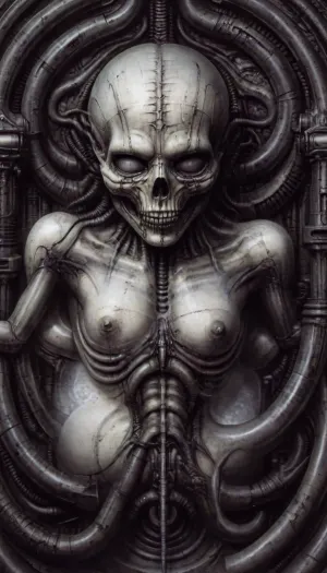 (Highly detailed black and white surreal biomechanical illustration in the style of H.R. Giger), septic flesh, <lora:hrg:.1>, <lora:g1g3r:.1>, <lora:concept_pov_dt_xl2-000020:2>