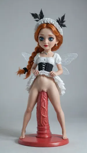 SnowStyle, x-ray, high quality fantasy art of a beautiful adorable super cute girl fairy made of red snow, glowing within, delicate figurine, kawaii, chibi, mature, (old milf:1.1), adorable, ginger, big ass, flexible, spreading legs, arched back upwards, goth, 30 year old, very long hair, (belly bulge:1.5), (skinny:1.6), ginger heir, Squatting, (((Giant pussy BlackDildo))), hyper massive huge extreme insane pussy dildo, Largest dildo possible, huge pussy toy, full body view, extremely wide dildo too big for girl and stretches pussy to breaking point, hyper extreme dildo wider than her thigh, pussy dildo, extreme insertion, hyper insertion, Biggest dildo imaginable, show full body in view, victorian, dress, crying, ruined makeup, <lora:SDXLFestiveSnow:.1>, <lora:victorian_dress-XL-2.0:2>, <lora:crying:2>, <lora:ruined1:.8>