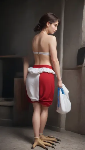 Full body view, back view, une, (jeune africaine skinny:1.5), 18yo, (((looks younger))), (Les mains attachées dans le dos:1.5), avec, (((cheuveux noirs frisés et frange droite:1.5))), poitrine plate, et un, (((gros cul rond:1.6))), Et des, (((hanches larges et curvy:1.6))), . Elle porte une, ((jupe crayon très moulante en cuir:1.4)), un, (Spandex sport's bras), et des, (((bottes en cuir hautes à talons:1.6))), elle est, (penchée en avant:1.6), (homme musclé et grand), lui, (tient la tête par les cheveux:1.6), Stable-Yogis-Makeup-Enhancer-XL, with, an, angry, expression, on, her/his, face, <lora:Creat0r_MagicDetailzV2_FIX:1.9>, <lora:Ass_Pants_XL:1.9>, <lora:bottomheavy_v1_sdxl_LoRA:1.9>, <lora:RMSDXL_Photo:2>, <lora:angryXL:1.7>