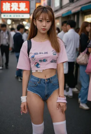 90s, style, Aesthetics, y2k, japanese, <lora:Late_90s_Japanese_Urban_Fashion:.8>