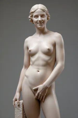 A Greek Venus statue and its living model