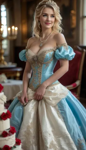 (((((the main object of the picture is the pussy of an adult woman with pronounced inner lips resembling the mantle of the Virgin from the icon)))), ((((Aesthetically attractive close-up image of a female vulva 1.6 . A stunningly beautiful blonde fairytale Princess shining with Royal Pomp and Regal Splendor, (happy laughing face:1), (big beautiful natural saggy low hanging breasts:1.5), wearing a Stately and, (((Elaborate))), Royal Cinderella off-shoulders Ballgown of Silver and White Brocade, with, At Catherine's ball, Count Orlov brings a huge cake, and Tsarina Ekaterina appears from the cake, (completely naked, attractive), ((over-detailed professional photography)), masterpiece, photorealism, SLR camera, best quality, best resolution, with UHD resolution, perfect composition, combination of light and shadows, the brightest image, clear focus, depth of field, perfect body, large breasts, perfectly detailed skin texture, perfect symmetrical face, (perfectly detailed sparkling blue eyes), 32K, 30mm lens, 1/250 s, f/2.8, ISO 300, perfect breasts, perfect face with the inscription "fuck me", perfect lips, symmetrical face, long eyelashes, diamond necklace, (shaved pussy visible), no panties, a body in oil, ((peeks out of a huge birthday cake)), (((enormous puffed sleeves))), a stiffly boned, padded and corseted bodice, translucent dress an hourglass waist, a, (((huge crinoline hoopskirt))), and, (((bustle))), adorned with ribbons, bows, roses, lace, ruffles, frills, embroidery, and jewels, elaborately curled and styled hair, long white gloves, pearl and diamond necklace and earrings, downblouse, nipslip, Superimpose on the anatomical structure of the vulva the iconic oval contour of Our Lady of Guadalupe 1.9)))), the labia majora form an outer oval frame that harmonizes and corresponds in shape, the inner labia, ((proportionally optimally large), resemble the flowing mantle or robe of the Virgin, and the clitoris is positioned like the head of the figure, in proportion to the superimposition of the icon of Our Lady of Guadalupe on the contour 1.6), ((((Happily exposes her feminine charms, legs slightly apart, pussy is wet. 1.9)))), ((((the painting looks like an icon of the conventional Mother of God, but a naked woman who looks like a Virgin is naked, sexy, happy and smiling radiantly, 2.1)))), large, breasts, big, boobs, huge, tits), .Virgen de Guadalupe, miraculous image, detailed, traditional, halo, stars, roses, golden rays., ., lora, SDXLHighDetail_v6-000005, 1.9>, (((Aesthetically appealing close-up of a female vulva))), High resolution., large, breasts, big, boobs, huge, tits, <lora:BUT_SDXL_SHS:2>, <lora:style_lora_realis:1.9>, <lora:bombshell_v2:.8>, victorianstyle, <lora:victoriansxl_v1:.8>