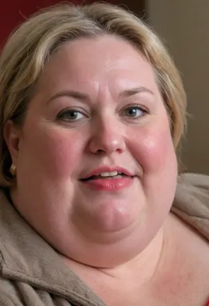 (mature blonde milf:1.4), (portrait:1.5), (no make up:1.5), (short hair:1.5), (stupid face:1.9), (mouth open:1), (cross eyed:1.5), (morbidly obese ssbbw mature:1.7), (mature old woman:1.7), (fat double chin:1.8), (fat cheeks:1.8), (gluttony red face:1.7), <lora:real-humans-PublicPrompts:1>, focus on face