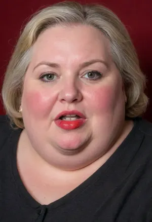 (milf:1.4), (portrait:1.5), (no make up:1.5), (short hair:1.5), (stupid face:1.4), (mouth open:1), (morbidly obese ssbbw mature:1.8), (mature old woman:1.8), (fat double chin:1.6), (fat cheeks:1.6), (gluttony red face:1.7), photo, portrait, <lora:real-humans-PublicPrompts:1>, focus on face