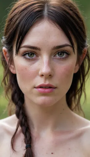 light fair skin, black layered hair model, model, perfect body, perfect makeup, stylish messy hair, gorgeous elf features, long elf ears that droop, asymmetrical bangs, soft pale white skin, soft pale skin, seductive face, extra detail in face, extra detail in eyes, blushing, pink wet lips, yellow eyes, hyper detailed, realistic, dilated pupils looking at viewer, (freckles:1.3), (detailed freckles:1.3), fit, hyper sucked in stomac, looking at viewer, plain background, bright setting, eye contact with viewer, full body view, ultra detailed, no nude, no exposed tits, no exposed breast, no exposed pussy, armor