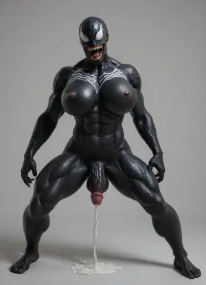Hyperrealistic art, venom is a purple character with a large mouth, venom symbiote, 8 k cg render, venom, carnage, symbiote, 8k render, hyperreal highly detailed 8 k, 8 k high detail concept art, huge big breasts, hyper real render, 3 d render character art 8 k, 8k octane render, 8 k octane render, high detail 8 k render . Extremely high-resolution details, photographic, realism pushed to extreme, fine texture, incredibly lifelike, erect-futa, erect-penis, woman, testicles, erection, uberfit muscular, huge cumshot, <lora:She-Venom-FFusion.LORA:2>, <lora:SDXLlora13ErFut:2>, <lora:uberfit_lora_sdxl:2>