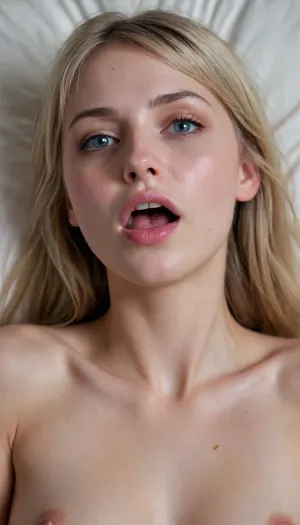 score_9, score_8_up, score_7_up, score_6_up, 1girl, very skinny, extremely pretty woman, 20yo, long blond hair, blue and grey colored eyes, small perky tits, puffy nipples, pretty girl, light blue bangs, cum dripping from lips, shaking orgasm, choking, shaved pussy, man's hands on woman's throat, male out of frame, (pov missionary), sex, full body, 4k, photorealistic, intricately detailed face, realistic cum, realistic face