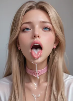 (long hair:1.5), earrings, (sexy:1.5), (ahegao:1.5), (tongue out), (photorealism:1.5), (bimbo:1.7), closeup, (drool:1.5), (cum:1.5), choker