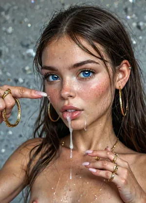 detailed and infocus face, (beautiful petite female much younger than 18 years old:1.7), (cum explosion from nose:1.1), (cum explosion:1.2), (very petite brunette:1.6), (micro body:1.4), very delailed eyes, big expressive eyes, wide open eyes, (slutty face:1.2), eye contact, facing viewer, hdr, blush, wet skin, sweaty, (very slim:1.4), (flat chest:1.4), male pov, blowjob, (deep black cock oral penetration:1.6), (twin pony tails black hair:1.4), ejaculating, cum, grabing head, big cock, extremely big cock, from above, extremely beautiful, extremely, perfect face, perfect skin, long eyelashes, thick eyelashes, (side view:1.3), shiny pink lip gloss, (gold hoop earrings:1.5), big lips, looking at viewer, naked, (deep blue eyes:1.5), (perfect manicured very long polish nails:1.6), (close-up to nails:1), (silver longest necklaces), silver choker, ((((she wear lots of silver and diamonds rings in every finger:1.8)))), skin tight, flirty, dimorphic feminine face, eyeshadow, close up, UHD, 8k wallpaper, (maximum quality:1.5), (ultra high resolution:1.7), (masterpiece:1.2), award winning photo, (huge cum is flowing from lips:1.5), (Extreme:1.5), (insanely detailed:1.9), (realism:1), (realistic:1.7), (hdr:1.4), hyper-detailed realistic body, hyper-detailed realistic face, (warm ambient light:.5), (dark shadows:1.4), hyperrealistic, 8K, BadX, porn photoshoot, detailed skin, on the roof, steam, blushing, DETAILED background, spectacular lighting, (eyes wide open in pleasure:1.48), (pleasing expression:1.44), (shy:1.4), UHD 8K, (full body photograph:1.12), (huge dick:1.4), (creamy deep deepthroat:1.3), (extreme oral sex:1.3), (huge massive black dick:1.6), (cum), professional photograph shot on kodak, 35mm photo, sharp focus, high budget, cinemascope, 100 mm lens, 1/250 s, f/2.8, ISO 300, <lora:detailed_notrigger:1>, <lora:LCMTurboMix_Euler_A_fix:1>, <lora:photorealistic_portrait_notrigger:1>, but, <lora:BUT_SDXL_SHS:.8>