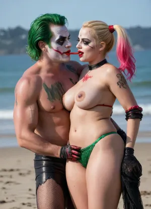 (8K resolution), ((people touched detailed)), (((adult sapphic movied therapy performing, body the position, babe enormous plumped pouring breast, friend fucking of Joker Harley Quinn skin costume, massive fucked pussy and glamorous butt, hourglass body, touch jobbing, Joker gangbang bimbo perform reinvent escort makeup))), ((wetting by sea with orgy characters between hand fucking man in mouth job, wear heel and net bikini. The day, lighting HDR+, full body visibly)), (tattoos cover wrought body, detailed), ((public beach on porned seaside))