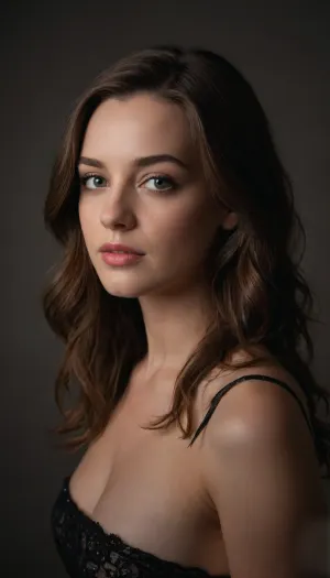 Sexy brunette model.