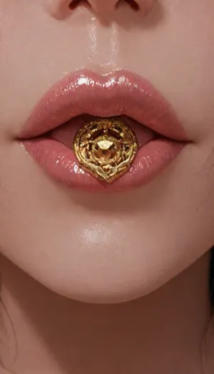 Close up Raw photo, 8k uhd, high quality, high resolution, ultra-detailed, professional photography, photorealism, realistic, I put three rings on each big nipple., longnips, artoflips, uoclips, lips, lipstick, art, of, Close-up photo in Raw format, super detailed, I put three gold rings on each big nipple of my boobs, <lora:longnipsxl:2>, <lora:Art_Of_Lips_PONY_XL_By_UOC:.8>