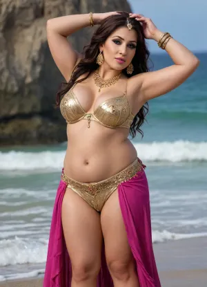 (((8K resolution))), ((people touching detailed)), (((adult bellydancer performing, body full-plump hairstyle, sexbabe ballistic enormous pouring breast, costume, massive matured pussy and glamorous ass, rapper hourglass body, experienced virgin, gangbang interracial bimbo perform reinvent Latina makeup))), ((wetting sea tasting by nudists in breast mouthed a job, wear heel and seductive bikini. The day, lighting HDR+, full body visibly)), (tattoos cover wrought body, detailed), ((public beach in porned sea))