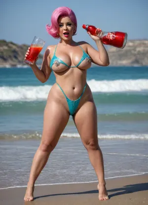 (((8K resolution))), ((people touching detailed)), (((adult performer performing, body Judy Jetson hairstyle, babe plump pouring breast, costume, massive matured pussy and glamorous ass, rapper hourglass body, experienced virgin, gangbang interracial bimbo perform reinvent aphrodisiac makeup))), ((wetting sea by orgy nudist in breast mouthed into job, wear heel and seductive bikini. The day, lighting HDR+, full body visibly)), (tattoos cover wrought body, detailed), ((public beach in porned sea))