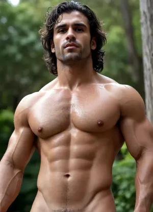 Natural geographic photo, gritty 35mm lens, Hyper-realistic, detailed male anatomy, body hair, sweat droplets beading on skin, Wide range of colors, high Dynamic detailed male skin body hair. emotional, harmonious, high budget, bokeh.one shot focus dark shadows, silhouette of a 20y hairy body, muscular stuble ruggid large Hairy chest Latin American man, naked american footballer, wet skin large male flassid penis, ultra-realistic detailed penis, large cock, big thick cock visible vains, black realistic hair, smooth clean edges providing defined edges of his defined large male penis cock, muscular bodybuilder figure with enormous hairy pecs, and large biceps, low POV Vuiw focasing on his cock and bollocks realistic male penis