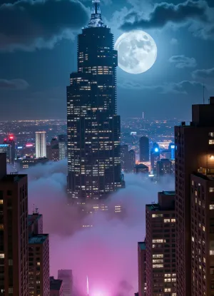masterpiece, top quality, (raw photo:1.2), breathtaking cyberpunk epic wide-angle establishing shot, an immense hyper-detailed dystopian metropolis at midnight. Towering vertical city canyon with infinite depth and scale. Colossal megastructures pierce dense glowing neon smog, endless layers of stacked