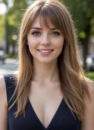 35 yo girl, showing her naked body, very flirty pose, sideview, ((girl next door)), pretty, natural beauty, medium breasts, ((cute tall tall tall tall but average appearance:1.3)), ((cute tall tall tall tall)), ((pale skintone:1.2)), ((little bit chubby:1.4)), very flirty smile, showing teeth, ((unkempt hair)), ((straight hair:1.3)), ((symmetrical hair:1.5)), ((perfect fringe hair:1.5)), ((light brown bright hair)), ((very cute tall tall tall tall average youthful face:1.5)), outside, photorealistic, ((perfect composition)), ((perfect contrast:1.5)), ((perfectly balanced exposure:1.5)), ((perfect focus:1.5)), ((extremely realistic detailed lighting:1.5)), ((extremely realistic detailed shadows:1.5)), ((extremely detailed:1.3)), ((extremely high resolution:1.3)), ((16K UHD:1.5)), ((extremely realistic detailed skin texture:1.5)), ((extremely realistic detailed skinpores:1.5)), ((extremely realistic detailed face:1.5)), ((extremely realistic detailed eyes:1.5)), ((extremely realistic detailed hair:1.5)), focus on eyes, ((beautiful stylish clothing:1.5)), ((detailed clothing:1.5)), ((detailed environment:1.5)), Sweet_Sticky_xl-01, <lora:EnvyZoomSliderXL01:-1>, <lora:add-detail-xl:.5>, <lora:neanderthal_last:.7>