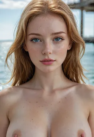 (nude), (faint smile), (massive breasts:1.3), (extremely feminine girl:1.4), (compact face:1.3), (supermodel girl:1.4), (breathtaking 18 year old girl:1.3), (sunken face:1.5), (petite girl), (skinny girl), (thin girl), eye contact, looking at the viewer, freckles, pale skin, long ginger hair, 4ng3l, face, <lora:SDXL_BetterFaces-LoRA_v1:.8>, <lora:attractive_notrigger:.8>