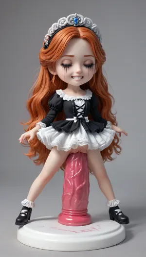SnowStyle, x-ray, high quality fantasy art of a beautiful adorable super cute girl fairy made of red snow, glowing within, delicate figurine, kawaii, chibi, mature, (old milf:1.1), adorable, ginger, big ass, flexible, spreading legs, arched back upwards, goth, 30 year old, very long hair, (belly bulge:1.5), (skinny:1.6), ginger heir, Squatting, (clenching teeth, eyes closed, eyes closed hard:1.4), crying, tears down her face, (pain expression face:1.3), (((Giant pussy BlackDildo))), hyper massive huge extreme insane pussy dildo, Largest dildo possible, huge pussy toy, full body view, extremely wide dildo too big for girl and stretches pussy to breaking point, hyper extreme dildo wider than her thigh, pussy dildo, extreme insertion, hyper insertion, Biggest dildo imaginable, show full body in view, victorian, dress, ruined makeup, <lora:SDXLFestiveSnow:.1>, <lora:victorian_dress-XL-2.0:2>, <lora:crying:2>, <lora:ruined1:.8>