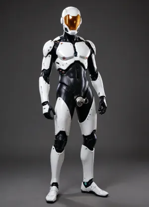 Full-body depiction, T-1000 as an erotic robot capable of changing its shape.