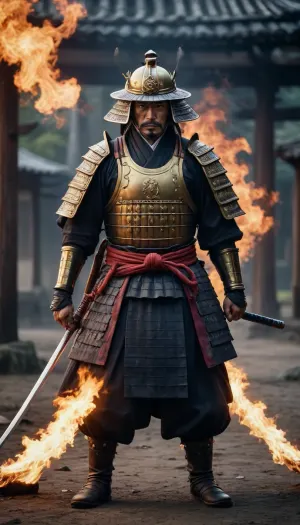 Traditionelle japanische Samurai