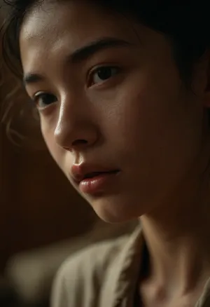 faces close view of, (An 18-year-old youthful woman from Thailand:1.7), perfect very cute face, kisses eagerly, (an 80-year-old Thai man:1.4), showcasing realistic skin texture, deep wrinkles, and fine lines. His eyes are gently closed, with slightly droopy eyelids and delicate eyelash details. His hair is thin and slightly tousled, with long, graying strands. His eyebrows are full and long, characteristic of age, adding wisdom to his expression. Every detail, from the texture of his skin to the subtle movement of his hair, is rendered in photorealistic quality, <lora:MJ52:.6>