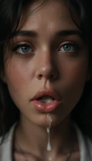 dark skinned, (highly detailed rendered dark iris:1.3), black hair, 25 years old, slutty woman from Thailand, Asian eyes, (close up of lips:1.6), sucking, huge perfect hight detaild half erected penis after sex, dripping cum in backligt, one, sexy, woman, shocked, by, huge, cock, cockshock, <lora:dark:.1>, <lora:add-detail-xl:1.7>, <lora:MJ52:1.7>, <lora:cockshock:1.4>, tongue, out, ahegao, drool, <lora:ahegao_sdxl_v4:.8>