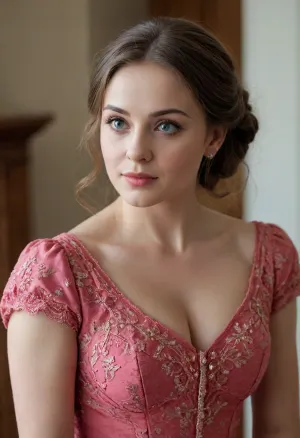 Молодая красивая девушка, 25 лет, блондинка, короткие волосы, прическа каре, небольшая грудь, обнаженная девушка, голая девушка, на заднем фоне красивые деревья, вокруг девушки в кругу стоят одетые мужчины