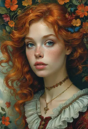 woman, 50 years old, (small body size:1.3), Flying, Jean, Delville, style, of, Michael, Cheval, Peter, Paul, Rubens, Style, <lora:tbh140-sdxl:.6>, <lora:tbh129-sdxl:.8>, <lora:Peter Paul Rubens Style:.1>