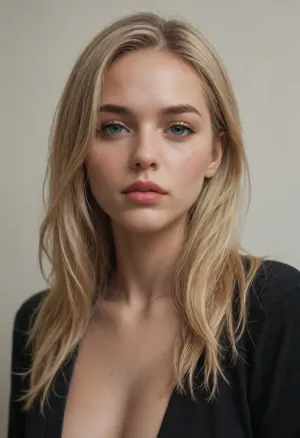 (Long dark-blonde blonde hair:2)