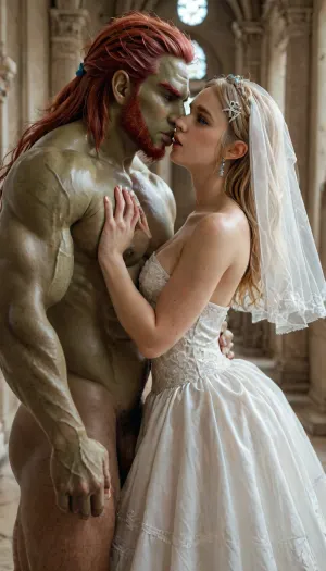 8k, score_9, score_8_up, score_7_up, FILM PHOTOGRAPHY STYLE, cinematic photography of a woman, professional portrait photo realism, Zelda from Breath of the Wild, wedding dress, Female Link from Breath of the Wild, Ganon from the legend of Zelda, the two women are kissing, Ganon is fucking to Female Link in Doggystyle, <lora:detailed_notrigger:2>, <lora:add-detail-xl:.8>, <lora:LCMTurboMix_Euler_A_fix:.8>