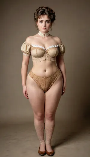 An elderly English aristocrat lady wearing long patterned trousers from the Victorian era an elderly aristocrat lady of the Victorian era in transparent underwear of the 19th century vintage., (natural camel's foot vagina:1.4), (((luxurious vagina:1.3))), (excessive pubic hair:1.4), (obese:1.1), Ruffles, bows, garters, lace, frills., ((cameltoe)), white transparent knee-length knickers with embroidery and ruffles, (((knickers:1.4))), (old woman with fat folds and cellulite:1.1), Big ass Wide hips big thighs.knickers trousers of the Victorian era, (((flatchested:1.4))), High old-fashioned hairstyle, bun and curls. Pince-nez. kooo123, Sundress, With, Bows, and, Ribbons, Sleeveless, Backless, Off, Shoulder, Short, Sleeved, Haltertop, Hair, Checker-print, Frilly, Floral, Print, boobheart, heart, hands, self, grabed, own, breast, microbikini, <lora:Anime_Style_Sundress:.8>, <lora:_sdxl-boobheart:.8>, <lora:microbikini_sdxl_1:.8>, 1880_dr3ss, 1890_dr3ss, 1900_dr3ss, 1905_dr3ss, 1910_dr3ss, Fortuny, <lora:Belle_Epoque_Dresses_1880-1914_XL:.8>