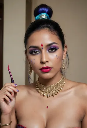 I don't wear panties, I'm perfectly naked, I'm 9 years old and my clitoris is pierced masturbating with a dildo banana, I love sucking on big pink lipstick, I'm sitting in a special chair with a wider leg mount, legs in fishnet stockings, [tags], Photorealistic, high resolution, professional photography, (lipstick marks on the clitoris:1.4), red lipstick, side view, (clitoral piercing:1.3), (high-quality facial detail:1.3), Indian sexy beautiful girl, (blue eyes:1.3), ((bimbo makeup, intense saturated glossy purple lipstick:1.2)), (Indian face:1.9), ((makeup:1.8), long blue eyelashes, olive eyeshadow with glitter), (lips:1.2), Hastune, Miku, twintails, black, dress, gloves, elbow, clothing, cutout, neck, ribbon, blue, hair, (gradient, hair), FRESHIDEAS, Curved, lounge, chair, design, happy, birthday, solo, cake, candle, balloon, gift, <lora:FRESHIDEAS Curved lounge chair design:2>, <lora:checkpoint-e18_s594:1.7>