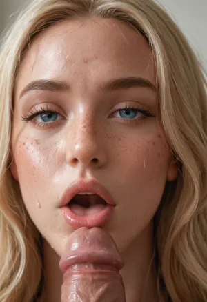 (close-up:1.3), of a young woman's face, (half-closed eyes:1.1), (mouth wide open:1.5), (sweaty skin:1.4), (freckled skin:1.2), (long blonde hair:1.1), (glossy lips:1.2), natural lighting, soft shadows, sharp focus, detailed skin texture, hyperrealistic, photorealistic, 8k, Canon EOS R5, f/2.8, studio portrait, expressive., Object, gd, erection, sex, toy, penis, large, sucking, cock, <lora:Penis_XL:.8>, <lora:cockteaseLoRASDXL:.8>