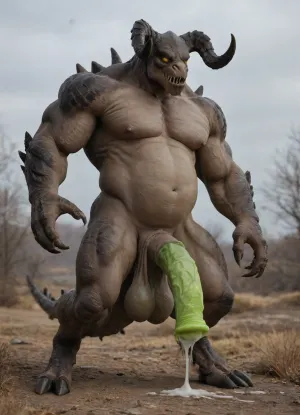 massive green glowing Deathclaw out in the Capital Wastes, Deathclaw, Fallout, huge penis, (reptilian penis), HD, ultra detailed, outdoors, glowing, (cum inside), radioactive male, gloomy setting, capital wasteland setting, (huge saggy testicles), pregnant huge belly, muscular body, (horse penis), (a penis glowing with radiation)