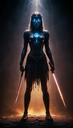 inkwork, dark fantasy, illustration, Minke, laserlight-painting. /©KlTTY-ART/