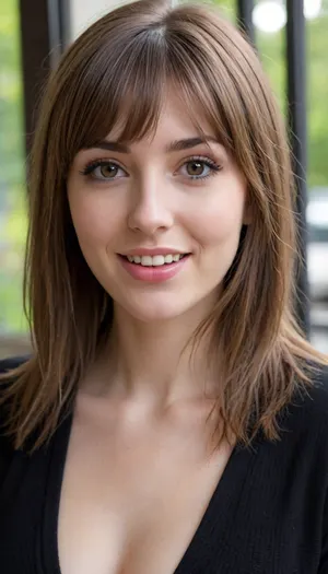 35 yo girl, very flirty pose, sideview, ((girl next door)), pretty, natural beauty, medium breasts, ((cute tall tall tall tall but average appearance:1.3)), ((cute tall tall tall tall)), ((pale skintone:1.2)), ((little bit chubby:1.4)), very flirty smile, showing teeth, ((unkempt hair)), ((straight hair:1.3)), ((symmetrical hair:1.5)), ((perfect fringe hair:1.5)), ((light brown bright hair)), ((very cute tall tall tall tall average youthful face:1.5)), outside, photorealistic, ((perfect composition)), ((perfect contrast:1.5)), ((perfectly balanced exposure:1.5)), ((perfect focus:1.5)), ((extremely realistic detailed lighting:1.5)), ((extremely realistic detailed shadows:1.5)), ((extremely detailed:1.3)), ((extremely high resolution:1.3)), ((16K UHD:1.5)), ((extremely realistic detailed skin texture:1.5)), ((extremely realistic detailed skinpores:1.5)), ((extremely realistic detailed face:1.5)), ((extremely realistic detailed eyes:1.5)), ((extremely realistic detailed hair:1.5)), focus on eyes, ((fully clothed:1.5)), random colored clothing, ((beautiful stylish clothing:1.5)), ((detailed clothing:1.5)), ((detailed environment:1.5)), Sweet_Sticky_xl-01, <lora:EnvyZoomSliderXL01:-1>, <lora:add-detail-xl:.5>, <lora:Sweet_Sticky_xl-01:.5>, <lora:neanderthal_last:.7>